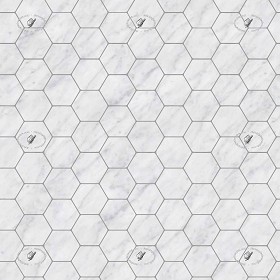 Textures   -   ARCHITECTURE   -   TILES INTERIOR   -   Marble tiles   -  Marble geometric patterns - Hexagonal white marble floor tile texture seamless 1 21126
