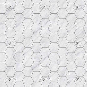 Textures   -   ARCHITECTURE   -   TILES INTERIOR   -   Marble tiles   -   Marble geometric patterns  - Hexagonal white marble floor tile texture seamless 1 21126 (seamless)