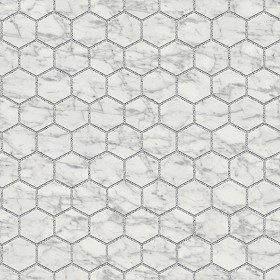 Textures   -   ARCHITECTURE   -   PAVING OUTDOOR   -   Hexagonal  - Marble paving outdoor hexagonal texture seamless 05990 (seamless)