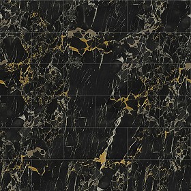 Textures   -   ARCHITECTURE   -   TILES INTERIOR   -   Marble tiles   -   Black  - Portoro black marble tile texture seamless 14119 (seamless)