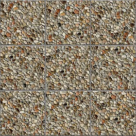 Textures   -   ARCHITECTURE   -   PAVING OUTDOOR   -  Washed gravel - Washed gravel paving outdoor texture seamless 17859