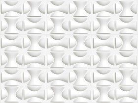 Textures   -   ARCHITECTURE   -   DECORATIVE PANELS   -   3D Wall panels   -   White panels  - White interior 3D wall panel texture seamless 02936 (seamless)