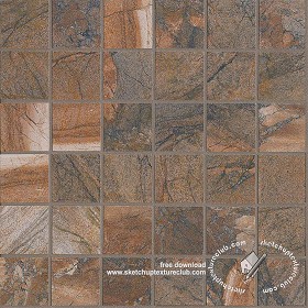 Textures   -   ARCHITECTURE   -   TILES INTERIOR   -   Marble tiles   -  coordinated themes - Mosaic copper raw marble cm33x33 texture seamless 18126