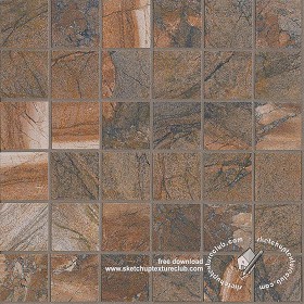 Textures   -   ARCHITECTURE   -   TILES INTERIOR   -   Marble tiles   -   coordinated themes  - Mosaic copper raw marble cm33x33 texture seamless 18126 (seamless)