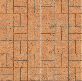 Textures   -   ARCHITECTURE   -   PAVING OUTDOOR   -   Terracotta   -  Blocks regular - Cotto paving outdoor regular blocks texture seamless 06648