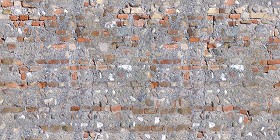 Textures   -   ARCHITECTURE   -   STONES WALLS   -  Damaged walls - Damaged wall stone texture seamless 08245