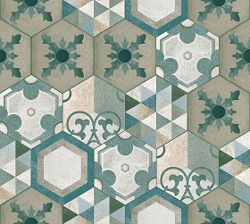 Textures   -   ARCHITECTURE   -   TILES INTERIOR   -   Hexagonal mixed  - Hexagonal tile texture seamless 16875 (seamless)