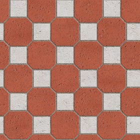 Textures   -   ARCHITECTURE   -   PAVING OUTDOOR   -   Terracotta   -  Blocks mixed - Paving cotto mixed size texture seamless 06577