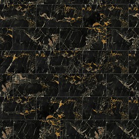Textures   -   ARCHITECTURE   -   TILES INTERIOR   -   Marble tiles   -  Black - Portoro black marble tile texture seamless 14121
