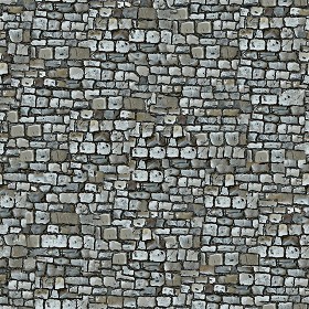 Textures   -   ARCHITECTURE   -   ROADS   -   Paving streets   -   Damaged cobble  - Damaged street paving cobblestone texture seamless 07454 (seamless)