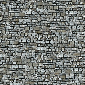 Damaged street paving cobblestone texture seamless 07454