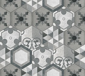 Textures   -   ARCHITECTURE   -   TILES INTERIOR   -  Hexagonal mixed - Hexagonal tile texture seamless 16876