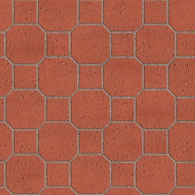 Textures   -   ARCHITECTURE   -   PAVING OUTDOOR   -   Terracotta   -  Blocks mixed - Paving cotto mixed size texture seamless 06578