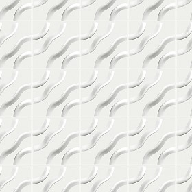 Textures   -   ARCHITECTURE   -   DECORATIVE PANELS   -   3D Wall panels   -   White panels  - White interior 3D wall panel texture seamless 02939 (seamless)