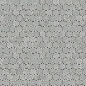 Textures   -   ARCHITECTURE   -   PAVING OUTDOOR   -  Hexagonal - Concrete paving outdoor hexagonal texture seamless 05994