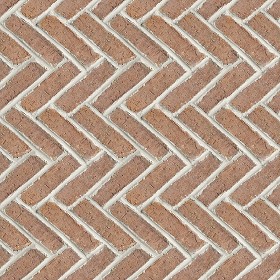 Textures   -   ARCHITECTURE   -   PAVING OUTDOOR   -   Terracotta   -  Herringbone - Cotto paving herringbone outdoor texture seamless 06739