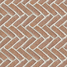 Textures   -   ARCHITECTURE   -   PAVING OUTDOOR   -   Terracotta   -   Herringbone  - Cotto paving herringbone outdoor texture seamless 06739 (seamless)