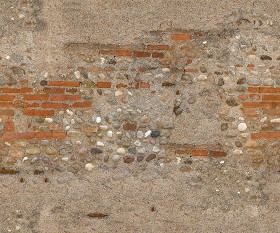 Textures   -   ARCHITECTURE   -   STONES WALLS   -  Damaged walls - Damaged wall stone texture seamless 08248