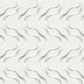 Textures   -   ARCHITECTURE   -   DECORATIVE PANELS   -   3D Wall panels   -   White panels  - White interior 3D wall panel texture seamless 02941 (seamless)