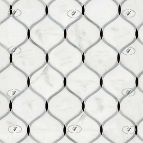 Textures   -   ARCHITECTURE   -   TILES INTERIOR   -   Marble tiles   -  Marble geometric patterns - Carrara marble floor tile texture seamless 21132