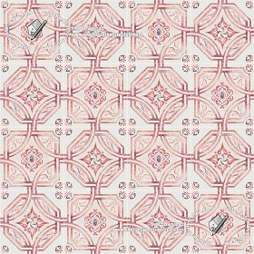 Textures   -   ARCHITECTURE   -   TILES INTERIOR   -   Ornate tiles   -   Geometric patterns  - Ceramic floor tile geometric patterns texture seamless 18863 (seamless)