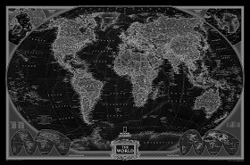 Textures   -   ARCHITECTURE   -   DECORATIVE PANELS   -   World maps   -  Chalkboard maps - Chalkboard interior decorative world map 03104