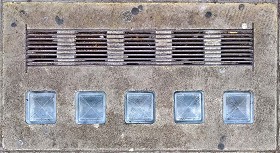 Textures   -   ARCHITECTURE   -   ROADS   -  Street elements - Dirt manhole with glass blocks texture 19703