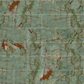 Textures   -   ARCHITECTURE   -   TILES INTERIOR   -   Marble tiles   -   Green  - Green onyx marble floor tile texture seamless 14436 (seamless)