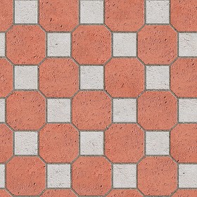 Textures   -   ARCHITECTURE   -   PAVING OUTDOOR   -   Terracotta   -  Blocks mixed - Paving cotto mixed size texture seamless 06581