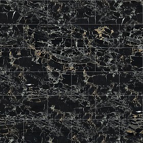 Textures   -   ARCHITECTURE   -   TILES INTERIOR   -   Marble tiles   -   Black  - Portoro black marble tile texture seamless 14125 (seamless)