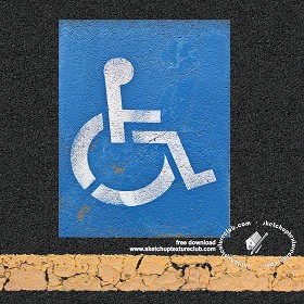 Textures   -   ARCHITECTURE   -   ROADS   -  Roads Markings - Road markings disabled parking texture 18751