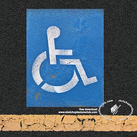 Textures   -   ARCHITECTURE   -   ROADS   -   Roads Markings  - Road markings disabled parking texture 18751