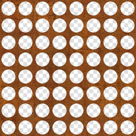 Textures   -   MATERIALS   -   METALS   -   Perforated  - Rusty copper perforated plate texture seamless 10487 (seamless)