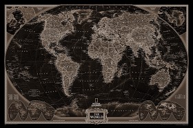 Textures   -   ARCHITECTURE   -   DECORATIVE PANELS   -   World maps   -   Chalkboard maps  - Chalkboard interior decorative world map 03105