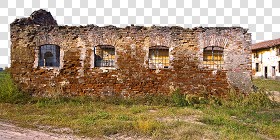 Textures   -   ARCHITECTURE   -   BUILDINGS   -   Old country buildings  - Cut out damaged old farmstead texture 17450