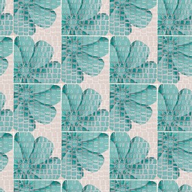 Textures   -   ARCHITECTURE   -   TILES INTERIOR   -   Mosaico   -  Mixed format - Mosaico floreal tiles texture seamless 15550