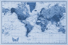 Textures   -   ARCHITECTURE   -   DECORATIVE PANELS   -   World maps   -  Various maps - Mural map interior decoration 03176