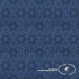 Textures   -   ARCHITECTURE   -   TILES INTERIOR   -   Ornate tiles   -  Mixed patterns - Ceramic ornate tile texture seamless 20244