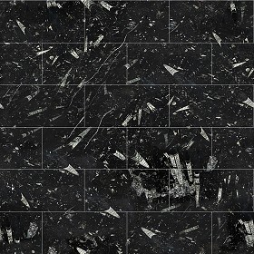 Textures   -   ARCHITECTURE   -   TILES INTERIOR   -   Marble tiles   -   Black  - Fossil black marble tile texture seamless 14127 (seamless)