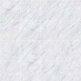 Textures   -   ARCHITECTURE   -   TILES INTERIOR   -   Marble tiles   -  White - Carrara veined marble floor tile texture seamless 14819