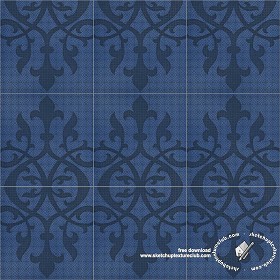 Textures   -   ARCHITECTURE   -   TILES INTERIOR   -   Ornate tiles   -  Mixed patterns - Ceramic ornate tile texture seamless 20245