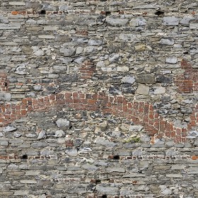 Textures   -   ARCHITECTURE   -   STONES WALLS   -  Damaged walls - Damaged wall stone texture seamless 08252