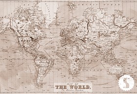 Textures   -   ARCHITECTURE   -   DECORATIVE PANELS   -   World maps   -  Various maps - Mural map interior decoration 03178