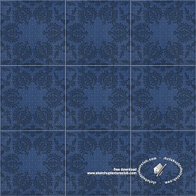 Textures   -   ARCHITECTURE   -   TILES INTERIOR   -   Ornate tiles   -  Mixed patterns - Ceramic ornate tile texture seamless 20246