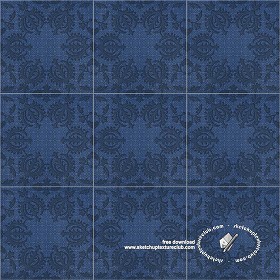 Textures   -   ARCHITECTURE   -   TILES INTERIOR   -   Ornate tiles   -   Mixed patterns  - Ceramic ornate tile texture seamless 20246 (seamless)