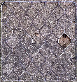 Textures   -   ARCHITECTURE   -   ROADS   -   Street elements  - Concrete and metal manhole texture 19707