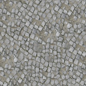 Textures   -   ARCHITECTURE   -   ROADS   -   Paving streets   -  Damaged cobble - Damaged street paving cobblestone texture seamless 07461