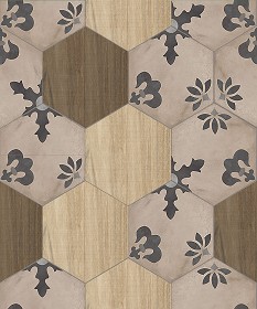 Textures   -   ARCHITECTURE   -   TILES INTERIOR   -  Hexagonal mixed - Hexagonal tile texture seamless 17118