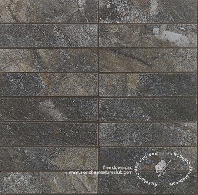 Textures   -   ARCHITECTURE   -   TILES INTERIOR   -   Marble tiles   -  coordinated themes - Mosaic black raw marble cm 30x30 texture seamless 18134