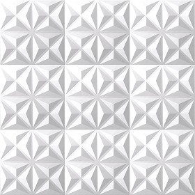 Textures   -   ARCHITECTURE   -   DECORATIVE PANELS   -   3D Wall panels   -   White panels  - White interior 3D wall panel texture seamless 02946 (seamless)